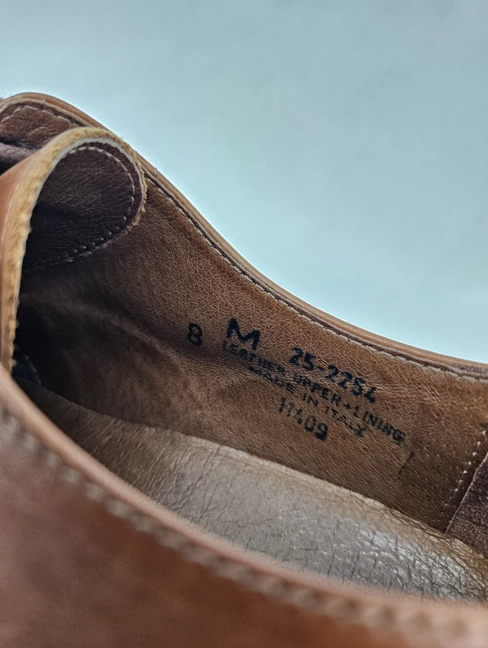 Johnston & Murphy Passport Brown Oxfords Shoes 25-2254 Mens 8 M Made in Italy